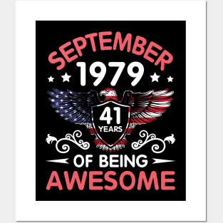 USA Eagle Was Born September 1979 Birthday 41 Years Of Being Awesome Posters and Art